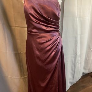 Elegant Satin Prom Dress in Purple